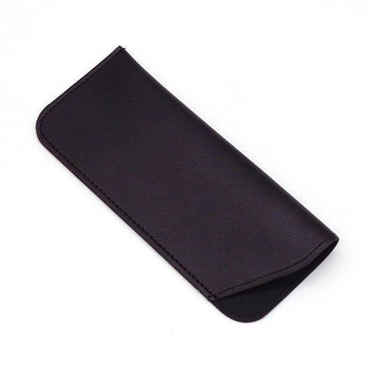 Black Faux Leather Sunglasses Pouch