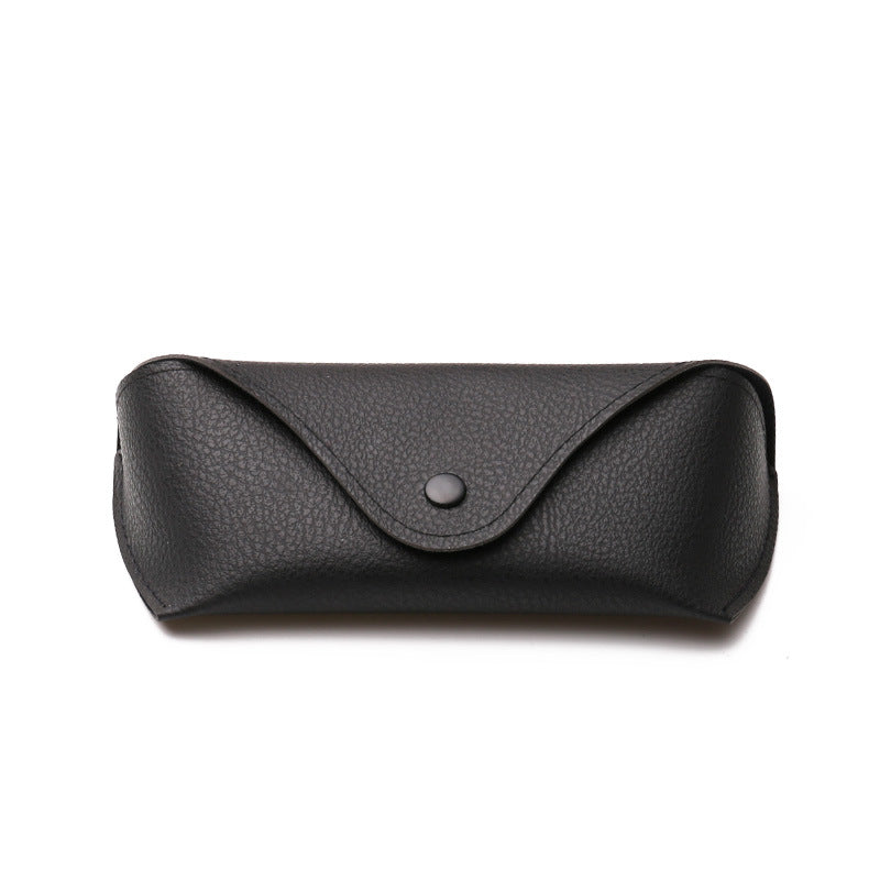 Black Textured Glasses Case with Snap Closure
