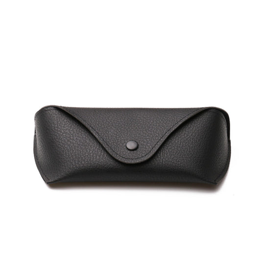 Black Textured Glasses Case with Snap Closure