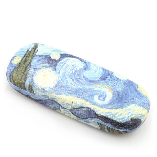 Starry-Night Print Hard-Shell Glasses Case